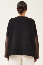 Block It Off Sweater in Brown