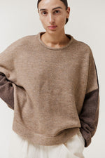 Block It Off Sweater in Brown