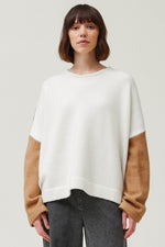 Block It Off Sweater in Ivory