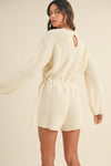 Castillo Knit Romper in Cream