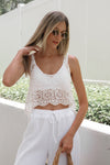 Crochet Away Top in White