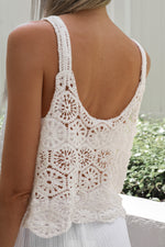 Crochet Away Top in White