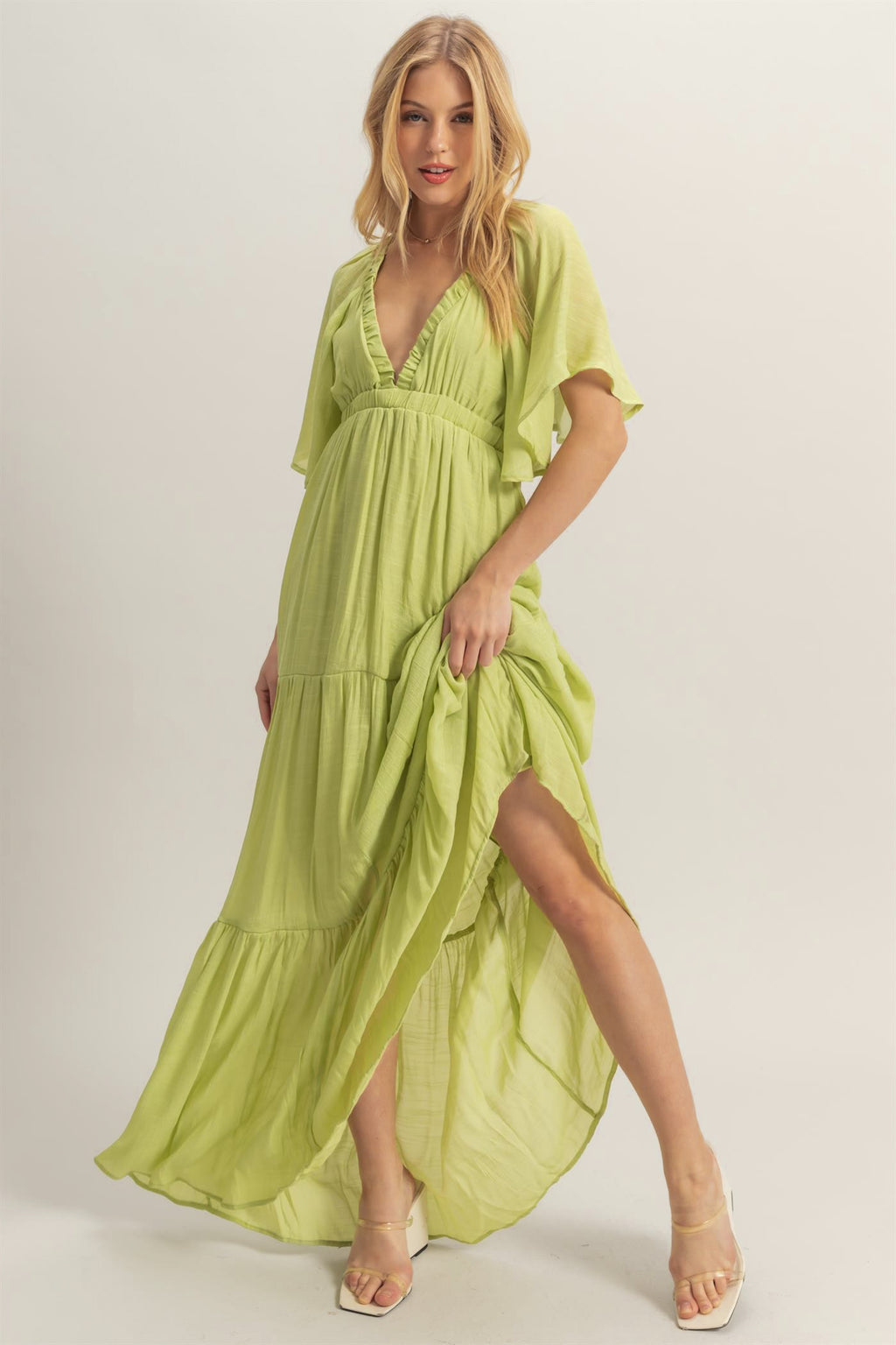 Daydreamer Maxi Dress in Lime