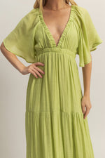 Daydreamer Maxi Dress in Lime