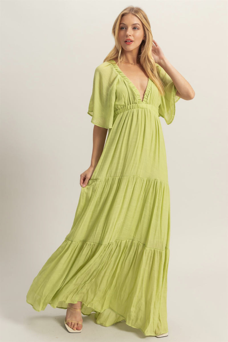 Daydreamer Maxi Dress in Lime