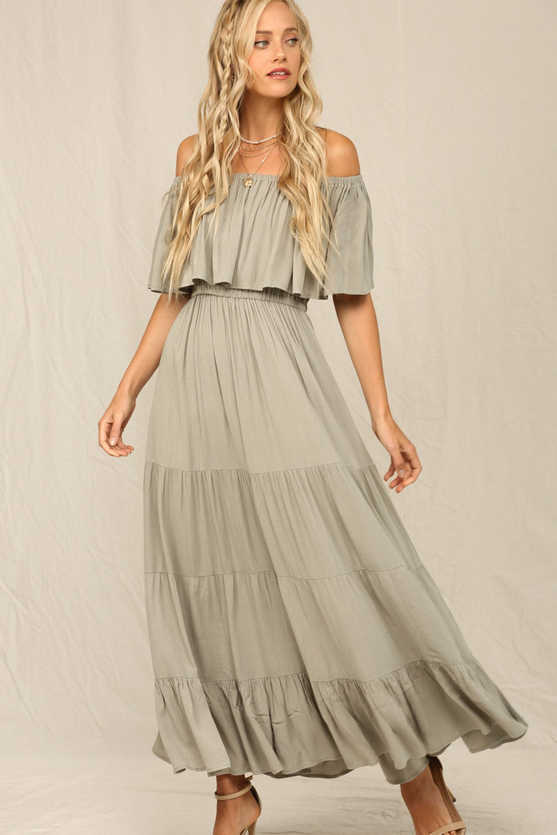 Falling For You Dress in Olive