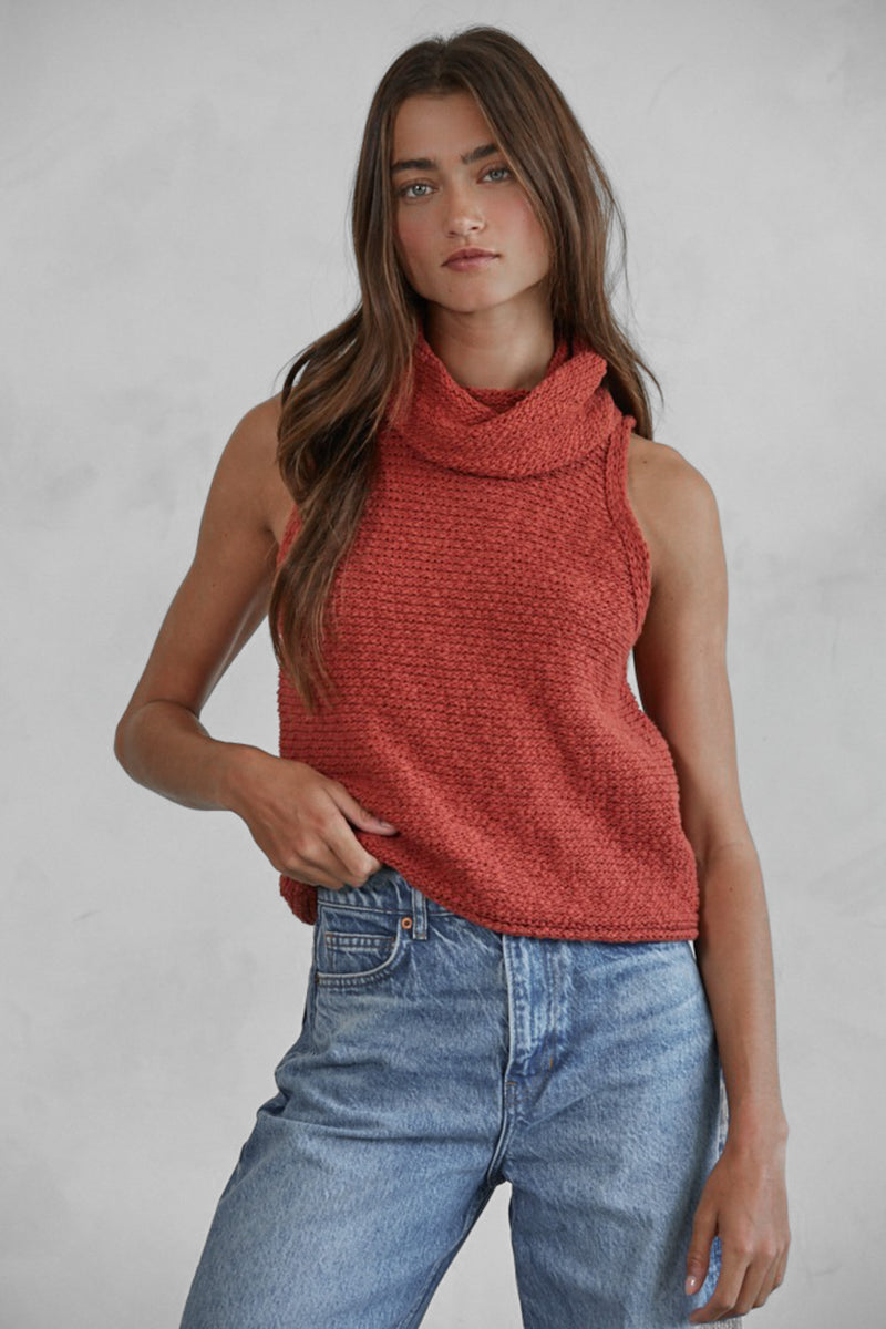 High Standards Top in Dusty Red