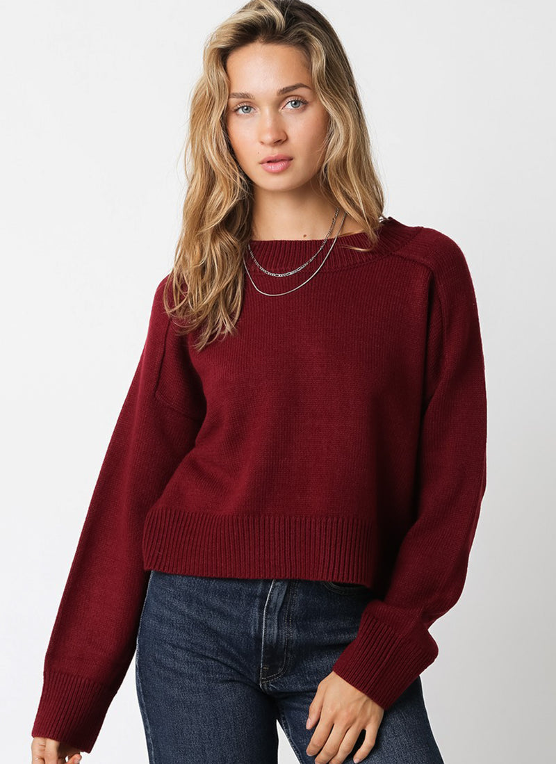 Join the Crew Sweater in Burgundy