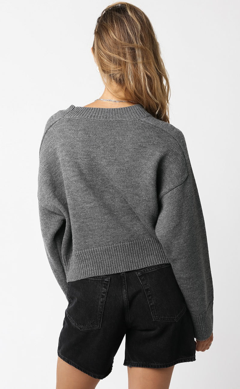 Join The Crew Sweater in Dark Grey