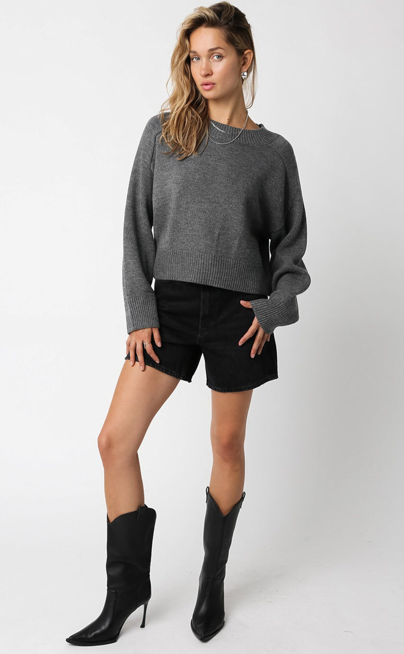 Join The Crew Sweater in Dark Grey