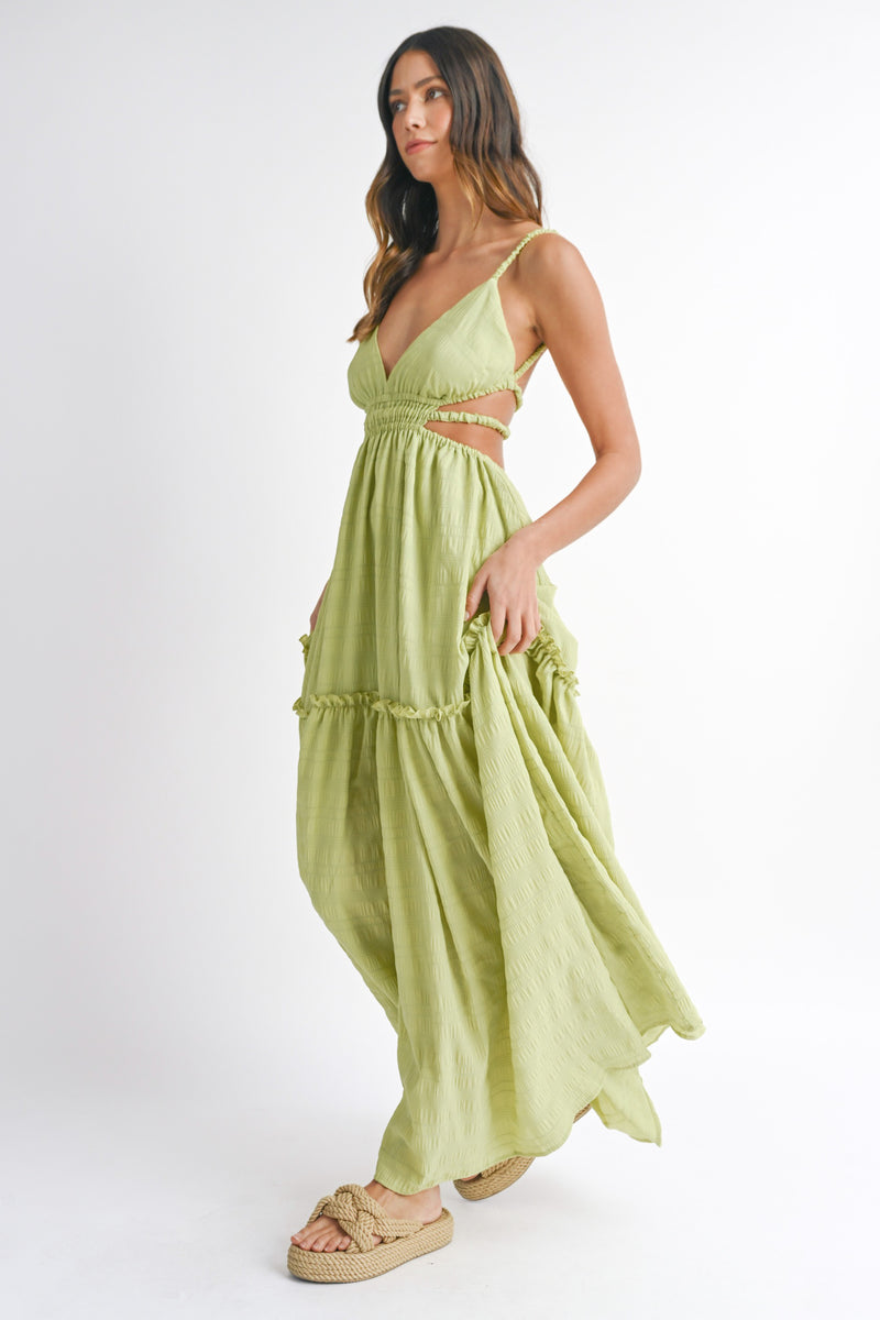 Maldives Maxi Dress in Lime