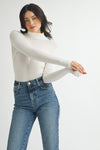 Meg Turtleneck Top in Ivory