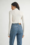 Meg Turtleneck Top in Ivory