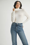 Meg Turtleneck Top in Ivory