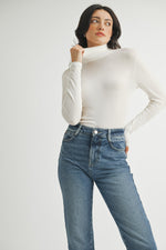 Meg Turtleneck Top in Ivory