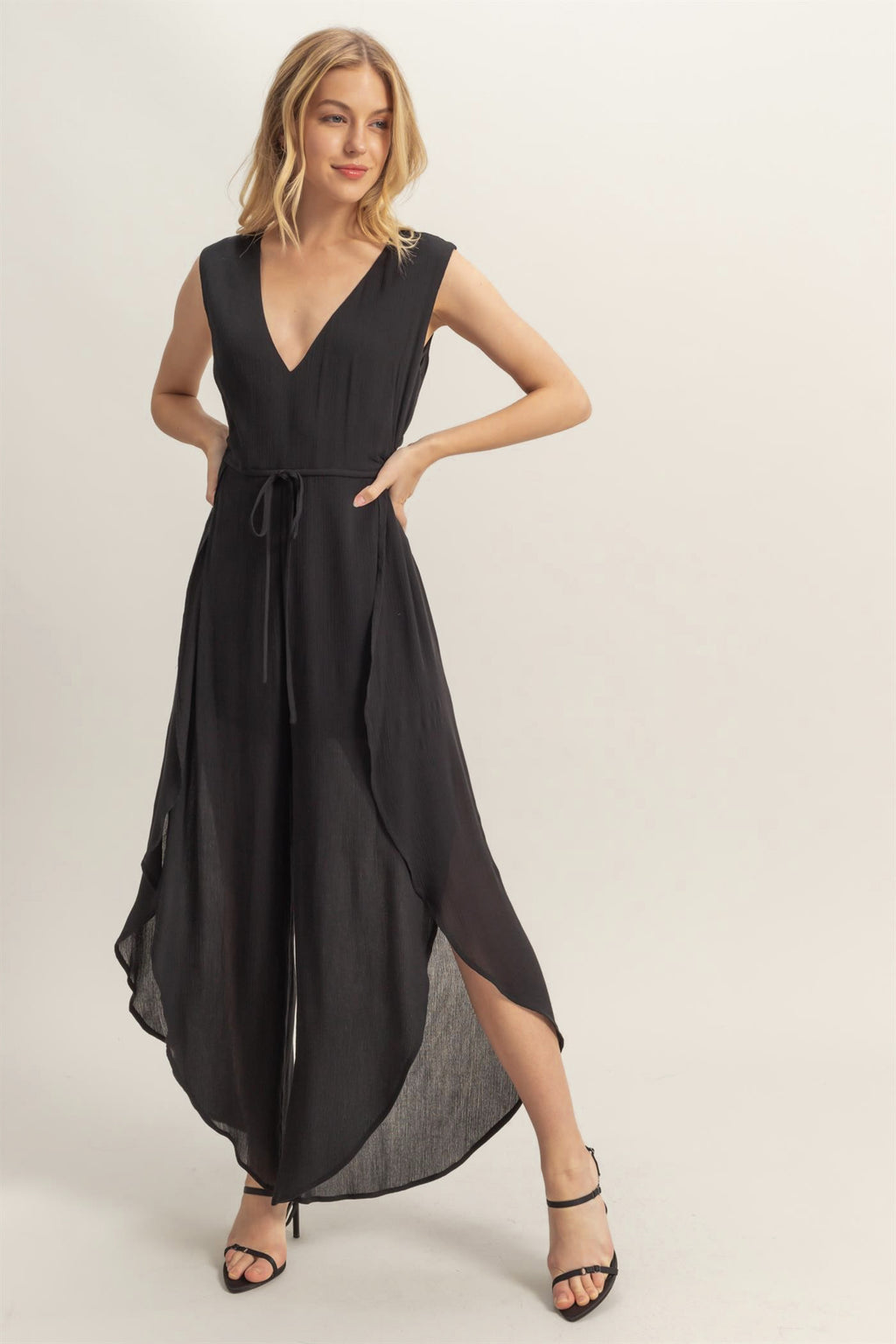 Message Received Jumpsuit in Black