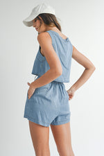 Peachtree Park Short in Denim