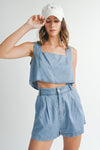 Peachtree Park Top in Denim