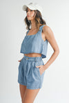 Peachtree Park Top in Denim