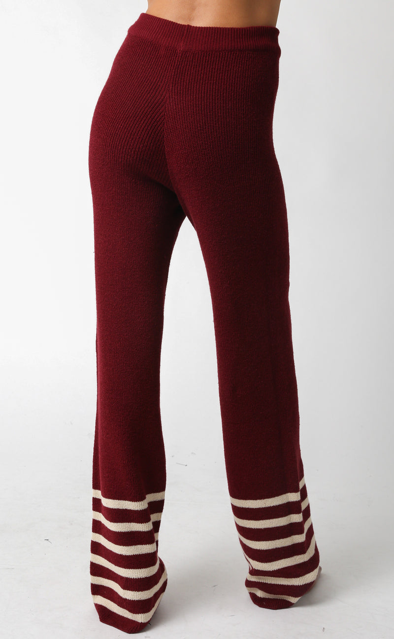 Teagan Pant in Burgundy