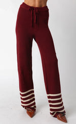 Teagan Pant in Burgundy