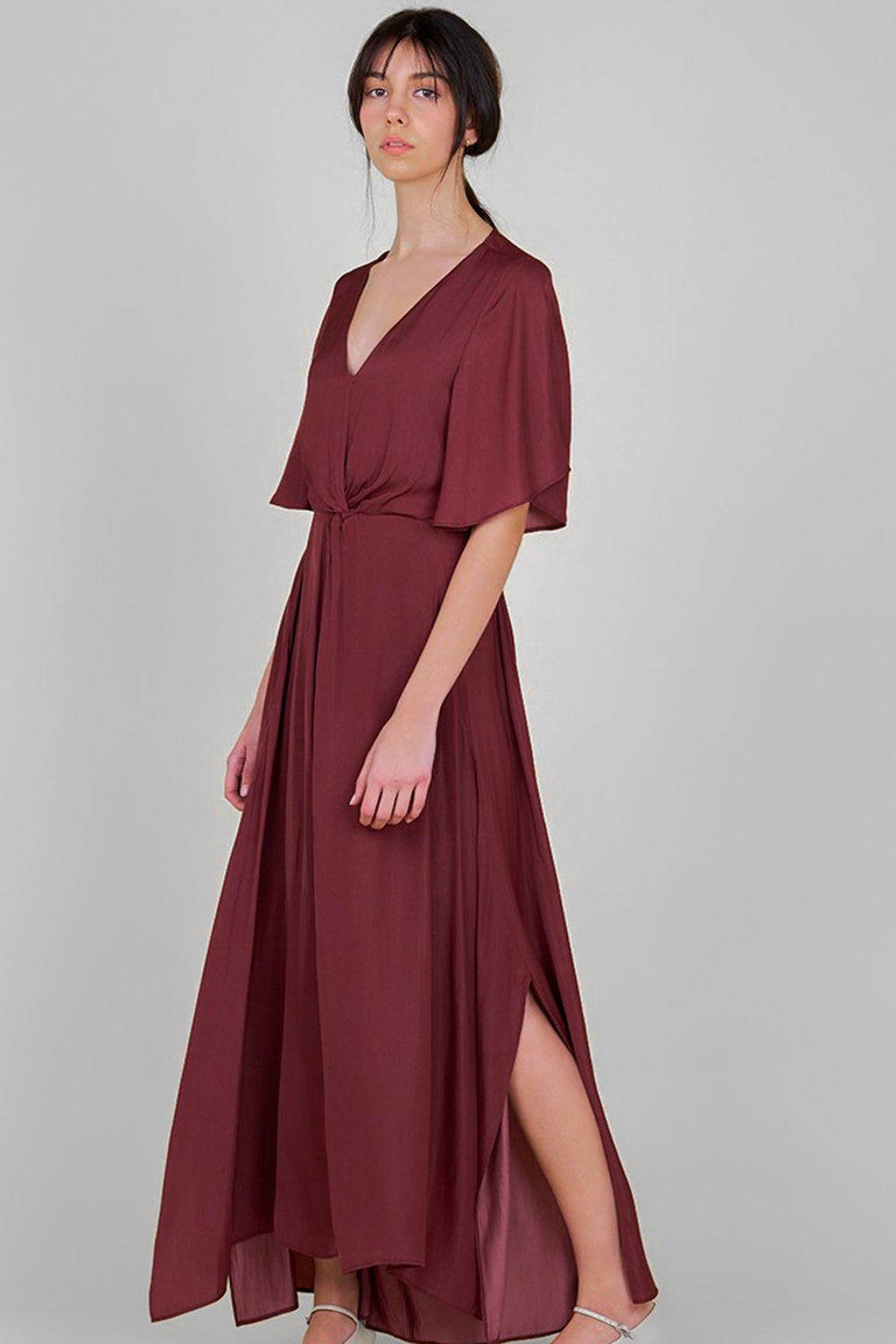 Wine Country Dress in Burgundy