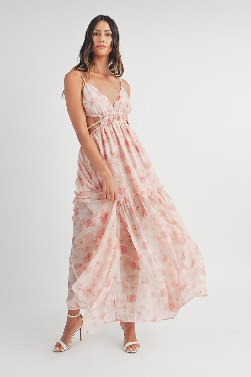 Winery Brunch Maxi Dress in Rose