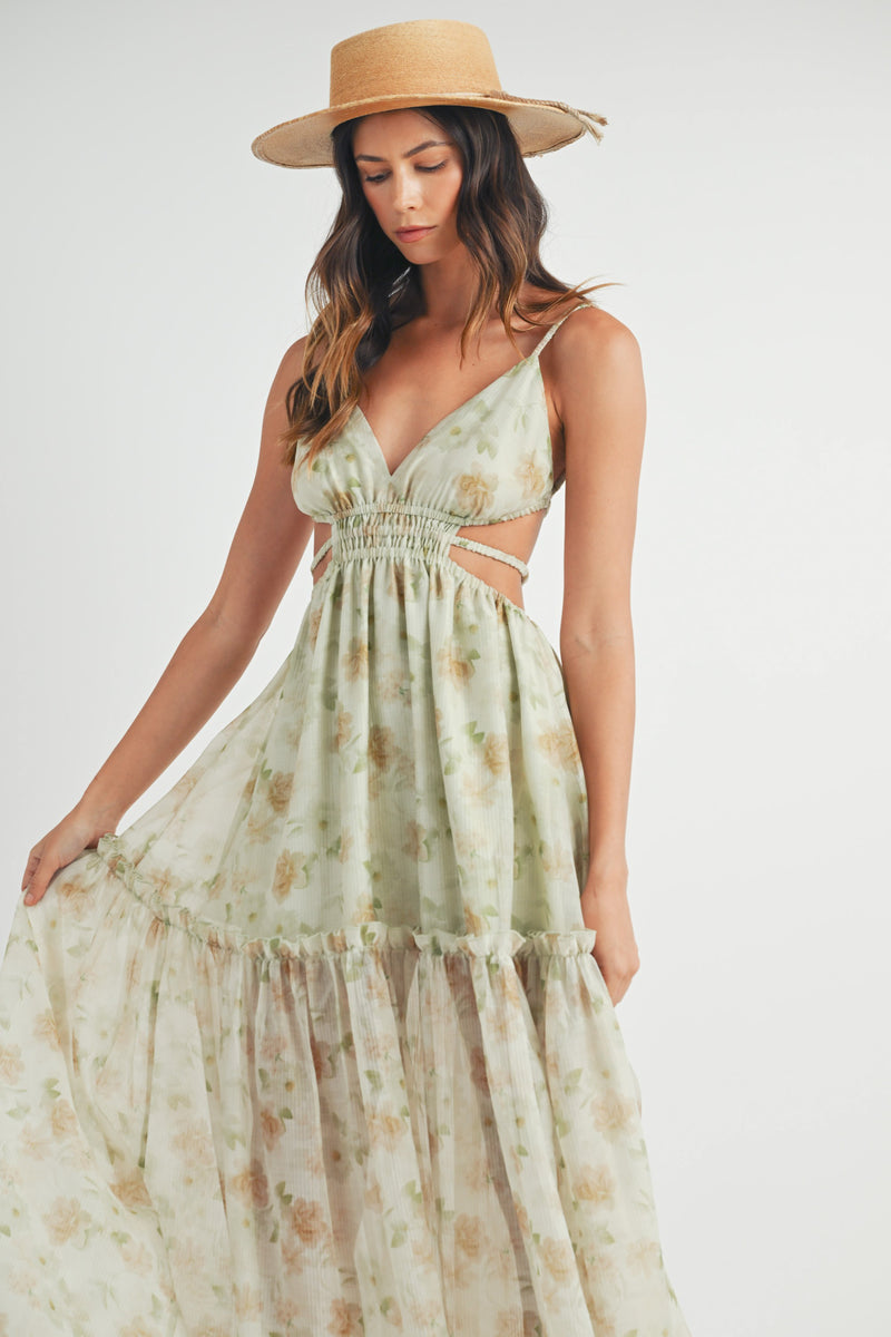 Winery Brunch Maxi Dress in Sage